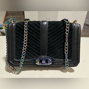 Rebecca Minkoff Chrome Chevron Quilted Love Crossbody